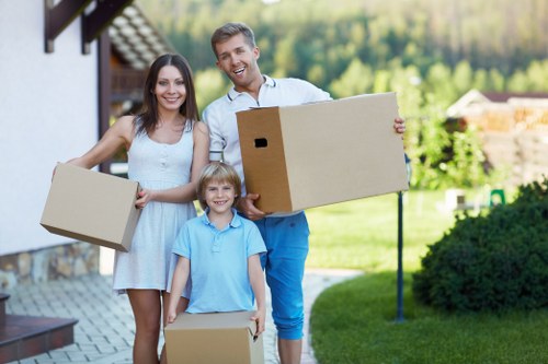 Packed household items prepared for a move in Kingston