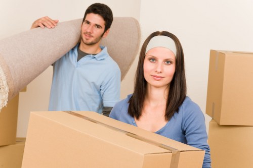 Loading furniture into a truck for a local relocation