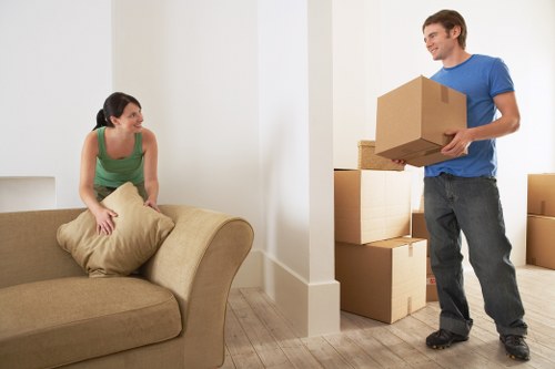 Removal van helping with a Kingston office relocation